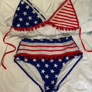 Swimsuit- Red, White & Blue Sz XL GUC